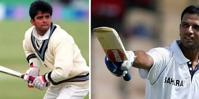 rahul dravid showing bat