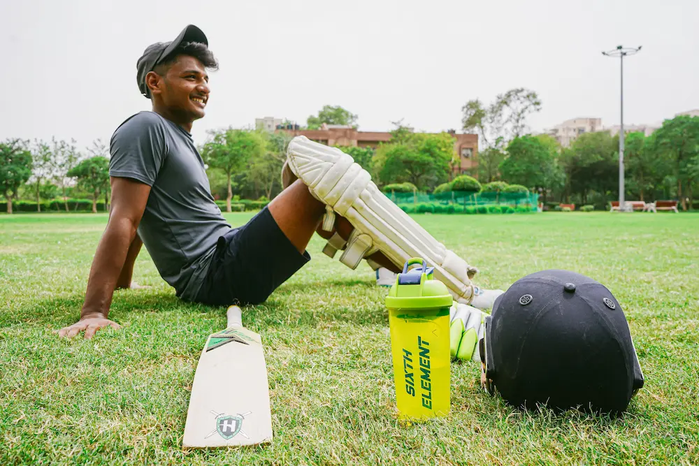 cricket pads on legs