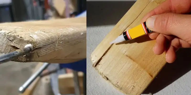 putting glue in a damaged cricket bat